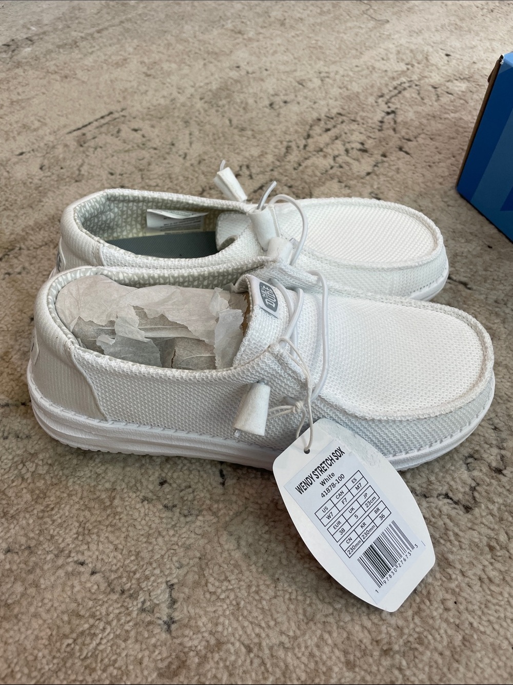 Hey Dude all White Slip-On Sneakers - Picture 9 of 14